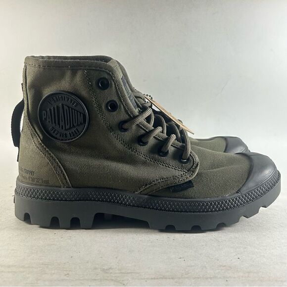 NEW Palladium Pampa HTG Ankle Boots Green Size Women’s 5.5 - Picture 1 of 8